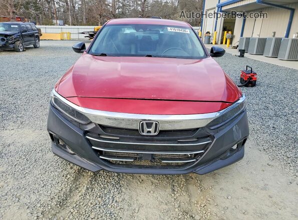1HGCV1F43MA026754 2021 HONDA ACCORD Red Vista trasera