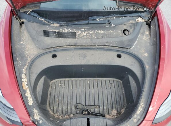 5YJ3E1EA9PF466561 2023 TESLA MODEL 3 Красный Вид подкапотного пространства
