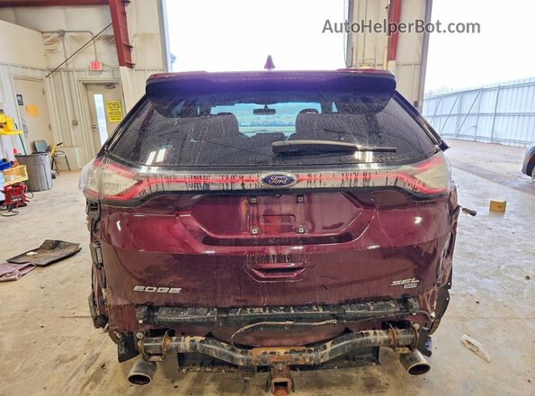 2FMPK4J89HBB67399 2017 FORD EDGE Темно-бордовый Вид сзади