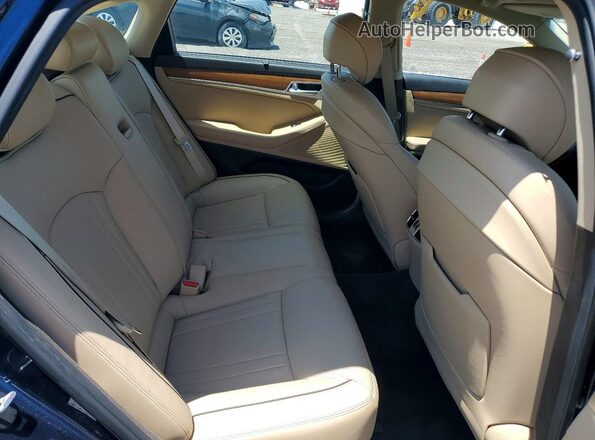 KMHGN4JE2JU269964 2018 GENESIS G80 Синий Вид задней части салона