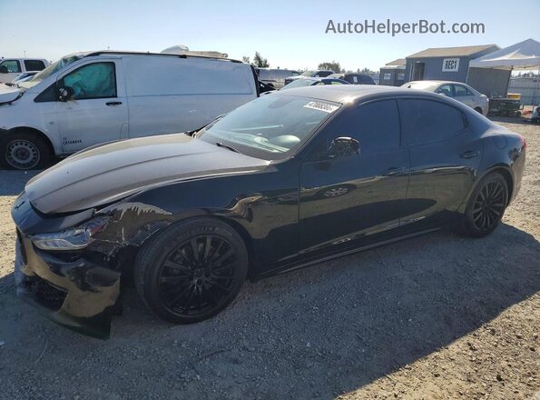 ZAM57YTA4J1301673 2018 MASERATI GHIBLI Черный Передняя левая четверть