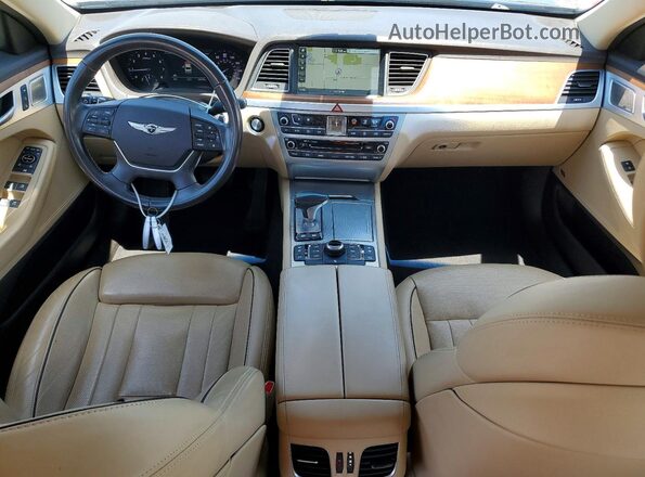 KMHGN4JE2JU269964 2018 GENESIS G80 Синий Вид щитка приборов