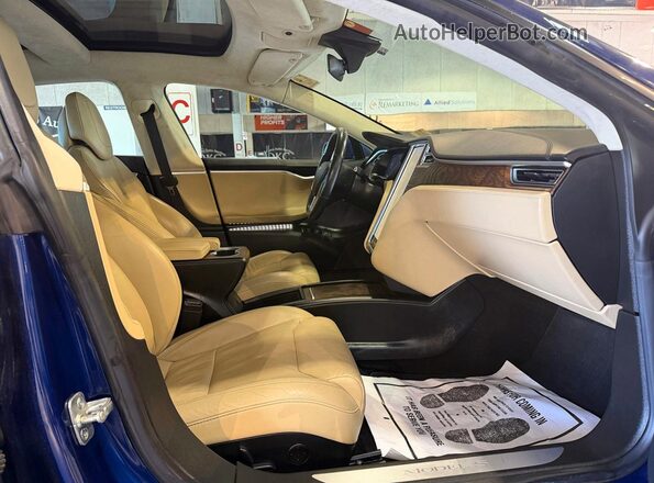 5YJSA1E21HF209895 2017 TESLA MODEL S Синий Вид сзади