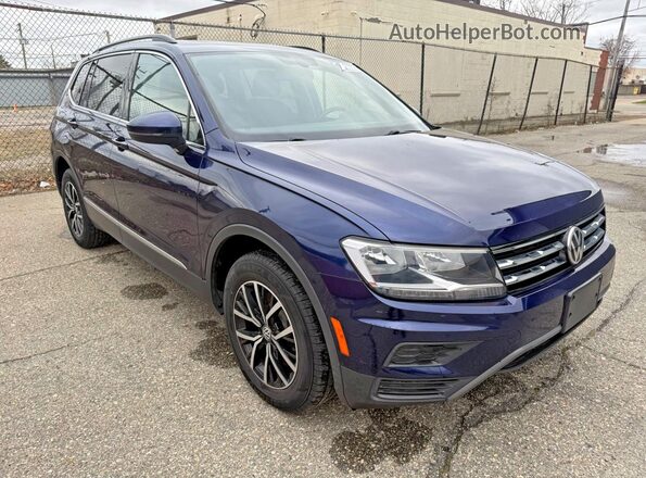 3VV3B7AX3MM101968 2021 VOLKSWAGEN TIGUAN Синий Передняя левая четверть
