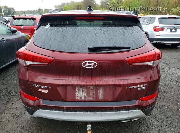 KM8J3CA23HU293065 2017 HYUNDAI TUCSON Красный Вид салона спереди