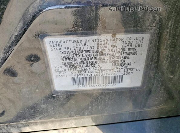 3N1CP5CUXKL481727 2019 NISSAN KICKS Black Widok wnętrza 360 stopni