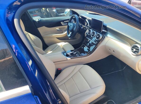 55SWF4KB2JU260741 2018 MERCEDES-BENZ C Blue Widok z tyłu