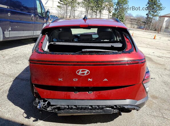 KM8HB3AB0SU307433 2025 HYUNDAI KONA Темно-бордовый Вид салона спереди