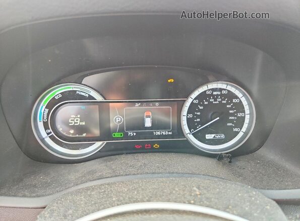 KNDCB3LC5K5217399 2019 KIA NIRO Серый Вид задних сидений