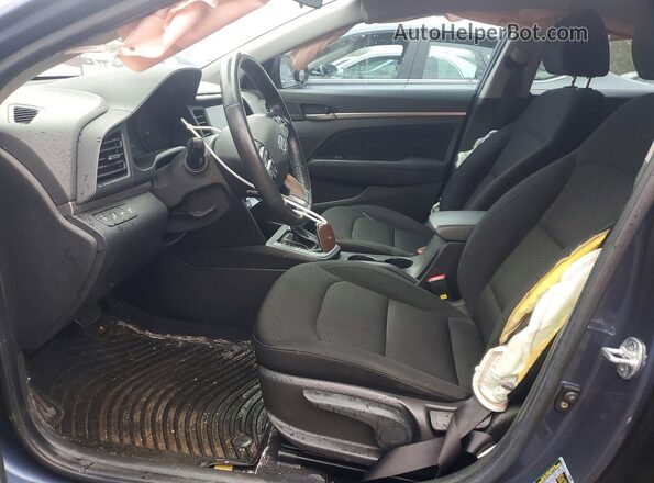 KMHD84LF3KU836121 2019 HYUNDAI ELANTRA Синий Вид салона спереди