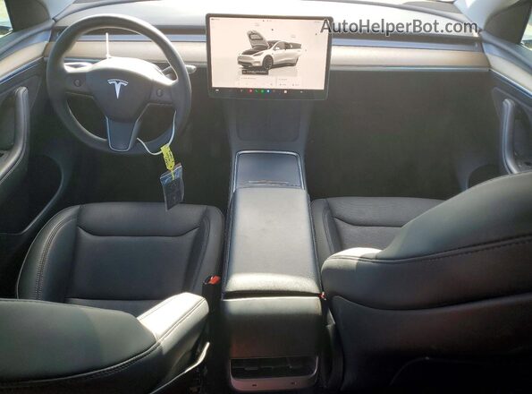 7SAYGDEE0PA052489 2023 TESLA MODEL Y White Widok zestawu wskaźników