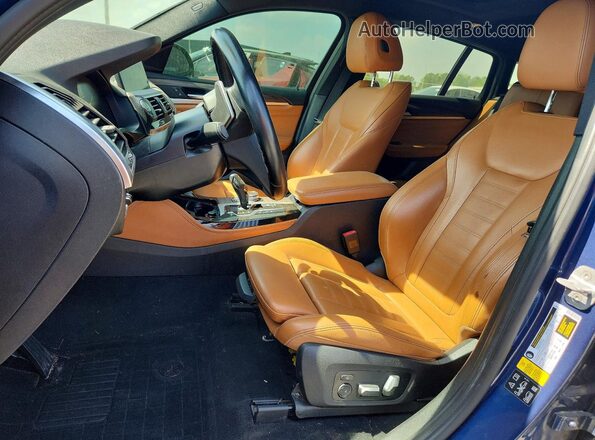 5UX2V1C02L9B53802 2020 BMW X4 Blue Widok deski rozdzielczej