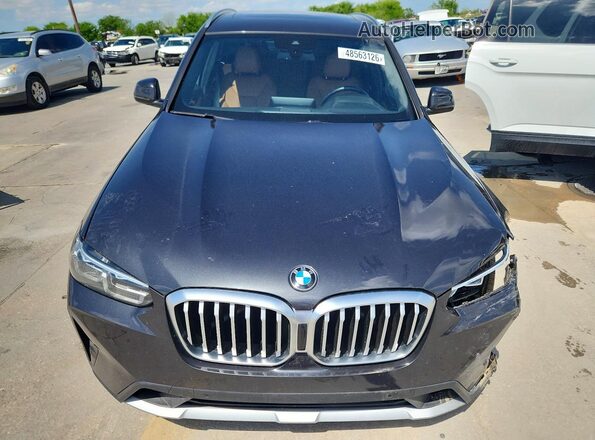 5UX43DP02N9L59731 2022 BMW X3 Gray Вид ззаду