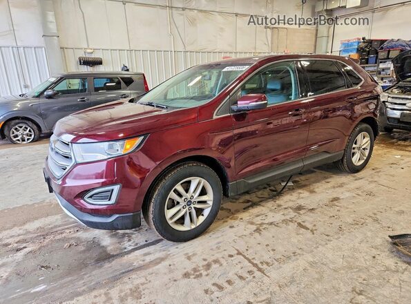 2FMPK4J89HBB67399 2017 FORD EDGE Темно-бордовый Передняя левая четверть