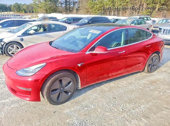 5YJ3E1EA4JF007090 2018 TESLA MODEL Red Tył lewy