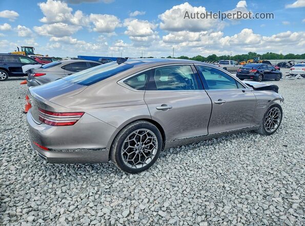 KMTGB4SC0MU046922 2021 GENESIS G80 Золотой Передняя правая четверть