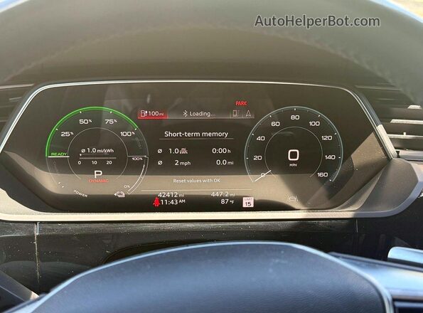 WA1VAAGE9KB023322 2019 AUDI E-TRON Белый Вид щитка приборов