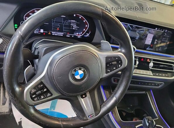 5UXJU4C01M9F71043 2021 BMW X5 Black ხელსაწყოთა პანელის ხედი