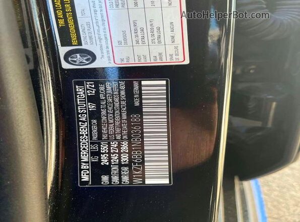 W1KZF6BB1NB036188 2022 MERCEDES-BENZ E Black Вид задніх сидінь
