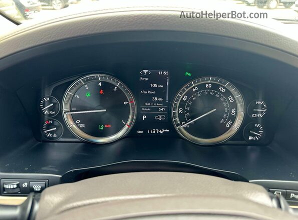 JTJHY7AX2K4285356 2019 LEXUS LX Белый Вид панели приборов