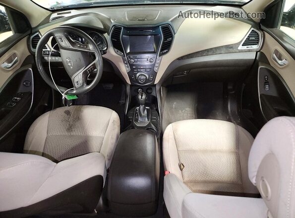 KM8SM4HF2HU222827 2017 HYUNDAI SANTA Blue Widok zestawu wskaźników