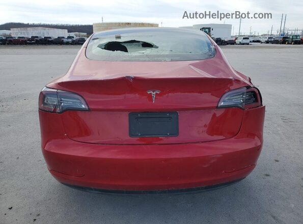 5YJ3E1EA9PF466561 2023 TESLA MODEL 3 Красный Вид салона спереди