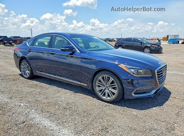 KMHGN4JE2JU269964 2018 GENESIS G80 Синий Вид спереди