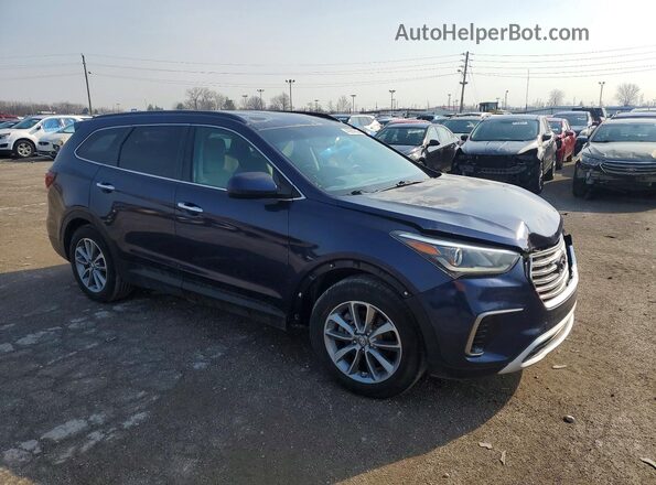 KM8SM4HF2HU222827 2017 HYUNDAI SANTA Blue Widok z przodu