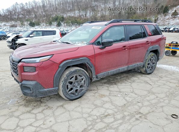 JF2BUPAD2TY456693 2026 SUBARU OUTBACK Red წინა მარცხენა ხედი სამი მეოთხედიდან