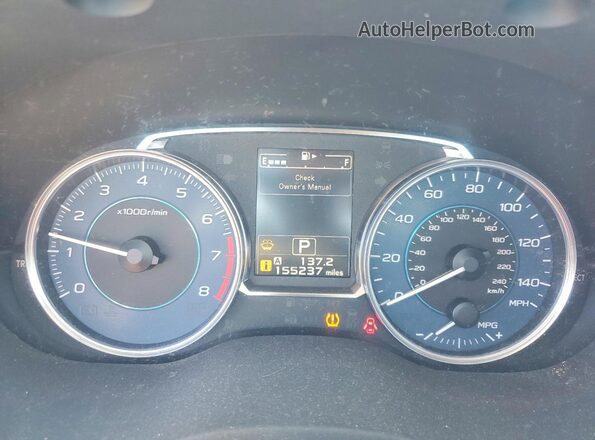 JF2GPALC4HH249728 2017 SUBARU CROSSTREK Серебряный Вид щитка приборов