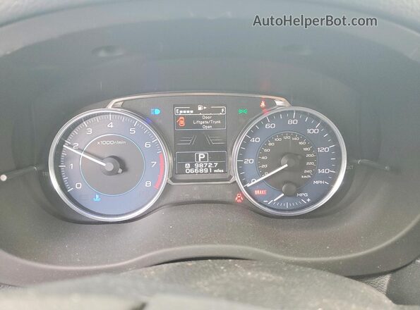 JF2GPANC1G8256759 2016 SUBARU CROSSTREK Белый Вид щитка приборов
