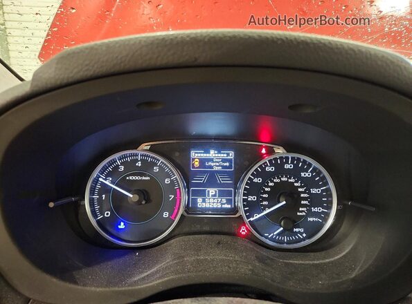 JF2GPANC7H8217045 2017 SUBARU CROSSTREK Красный Вид щитка приборов