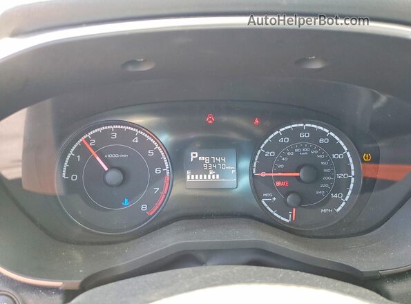 JF2GTABCXJH219829 2018 SUBARU CROSSTREK Белый Вид щитка приборов