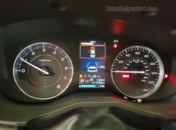 JF2GTAMC1LH213871 2020 SUBARU CROSSTREK Оранжевый Вид щитка приборов