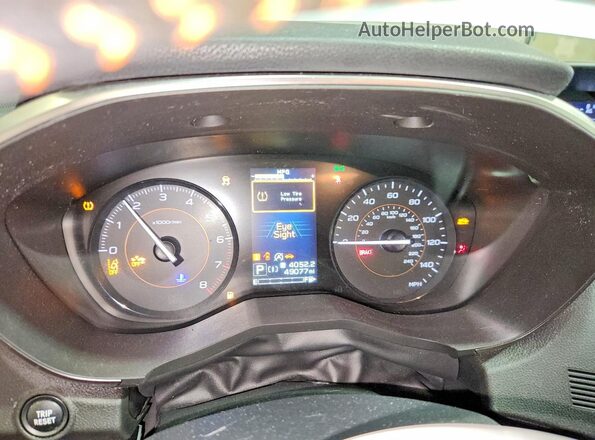 JF2GTAPC7L8218648 2020 SUBARU CROSSTREK Silver ხელსაწყოთა პანელის ხედი