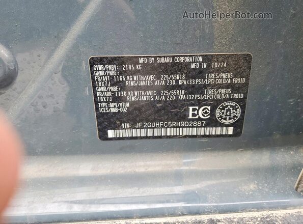 JF2GUHFC5RH902887 2024 SUBARU CROSSTREK Gray Вид підкапотного простору