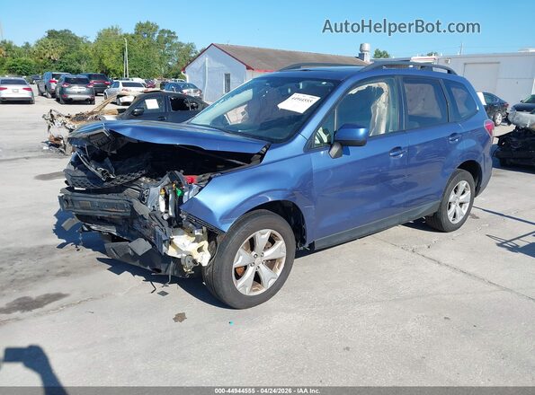 JF2SJAFC1GH555999 2016 SUBARU FORESTER 2.5 Синий Передняя левая четверть