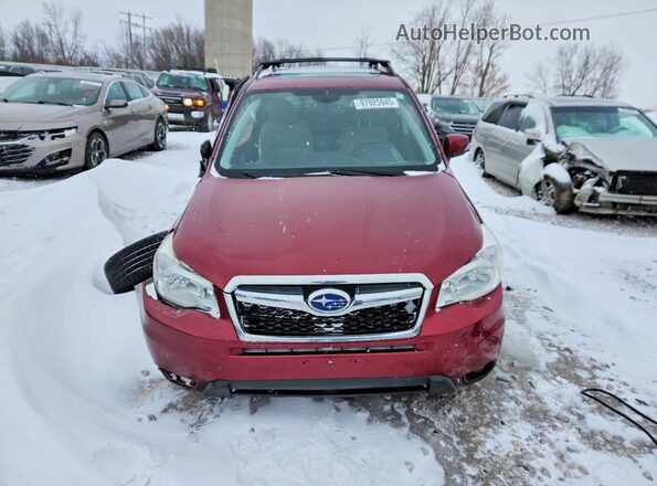 JF2SJAXC1GH509037 2016 SUBARU FORESTER 2.5I TO Темно-бордовый Вид спереди