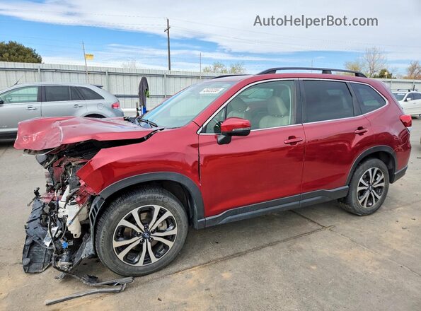 JF2SKASC7MH467151 2021 SUBARU FORESTER Бордовый Передняя левая четверть