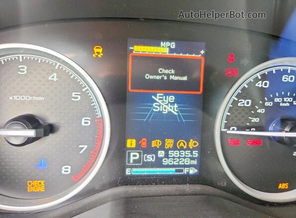 JF2SKASC7MH467151 2021 SUBARU FORESTER Бордовый Вид щитка приборов