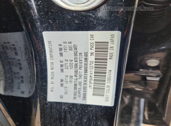 JM1BPBAM1K1132702 2019 MAZDA 3 Черный Вид подкапотного пространства