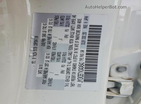 JM1DKDB71K0404540 2019 MAZDA CX-3 White Engine compartment view