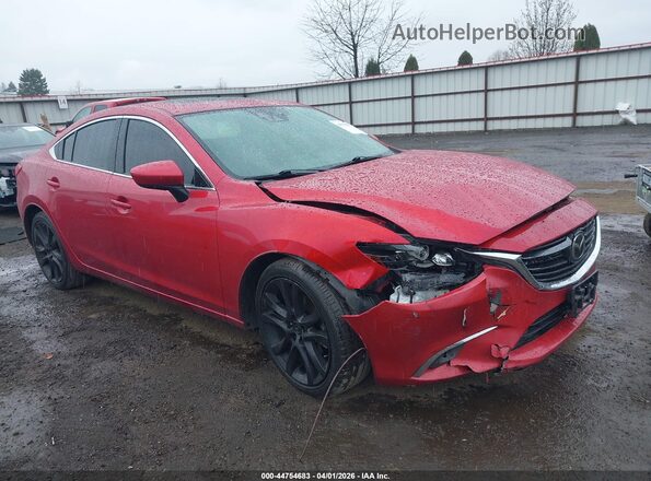 JM1GJ1W50G1401931 2016 MAZDA 6 Красный Передняя правая четверть