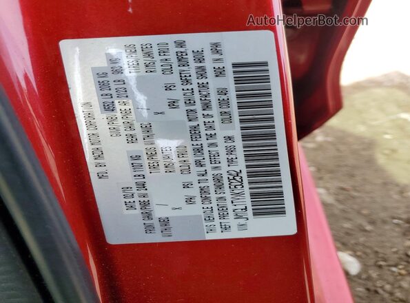 JM1GL1TYXK1502542 2019 MAZDA 6 Красный Вид наклейки с VIN-кодом