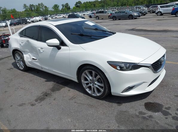 JM1GL1V58H1136110 2017 MAZDA 6 Белый Передняя правая четверть