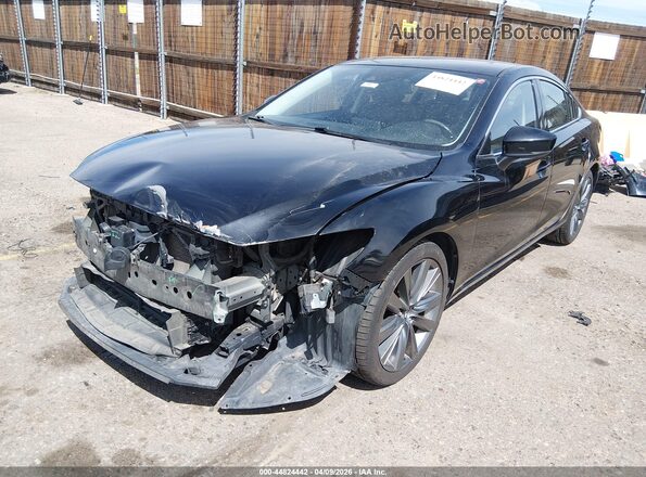 JM1GL1VM4J1331960 2018 MAZDA 6 Черный Передняя левая четверть