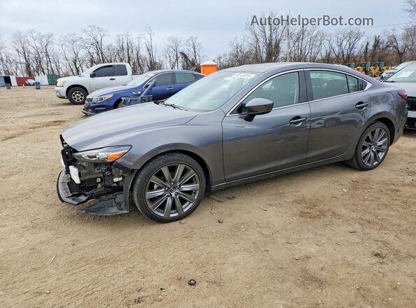 JM1GL1VMXM1617817 2021 MAZDA 6 Серый Передняя левая четверть