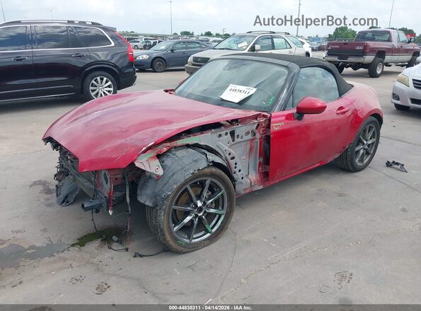 JM1NDAD76G0100217 2016 MAZDA MX-5 MIATA Red Առջևի ձախ երեք քառորդ տեսարան