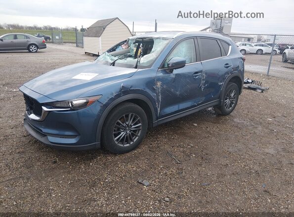 JM3KFACM7K1572117 2019 MAZDA CX-5 Blue Передня ліва чверть