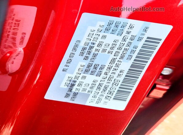 JM3KJBHD1S1129197 2025 MAZDA CX-70 Красный Вид наклейки с VIN-кодом